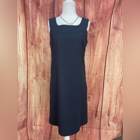 J. Crew Navy cotton blend sleeveless lined sheath dress women’s size 8 - Picture 16 of 16